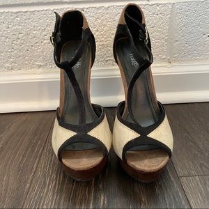 Tri-color Neutral 4 inch Heels Size 8.5